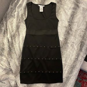 Slimming Black Mini Dress, Size: Small